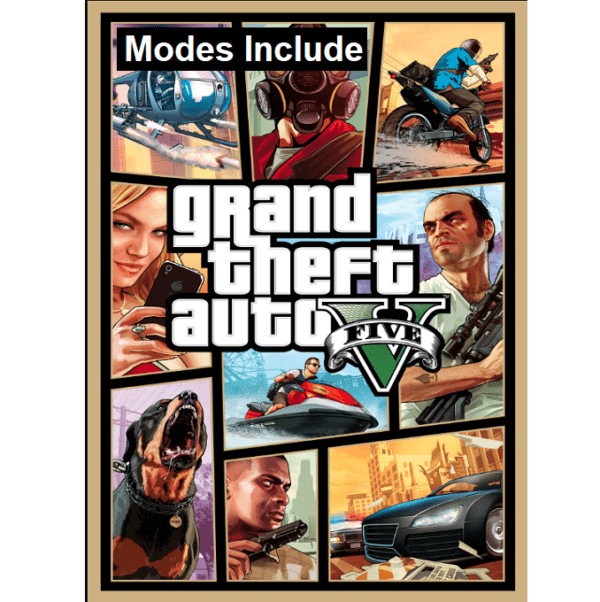 GTA 5 With Modes - Grand Theft Auto V - Pc Games Digital Download
