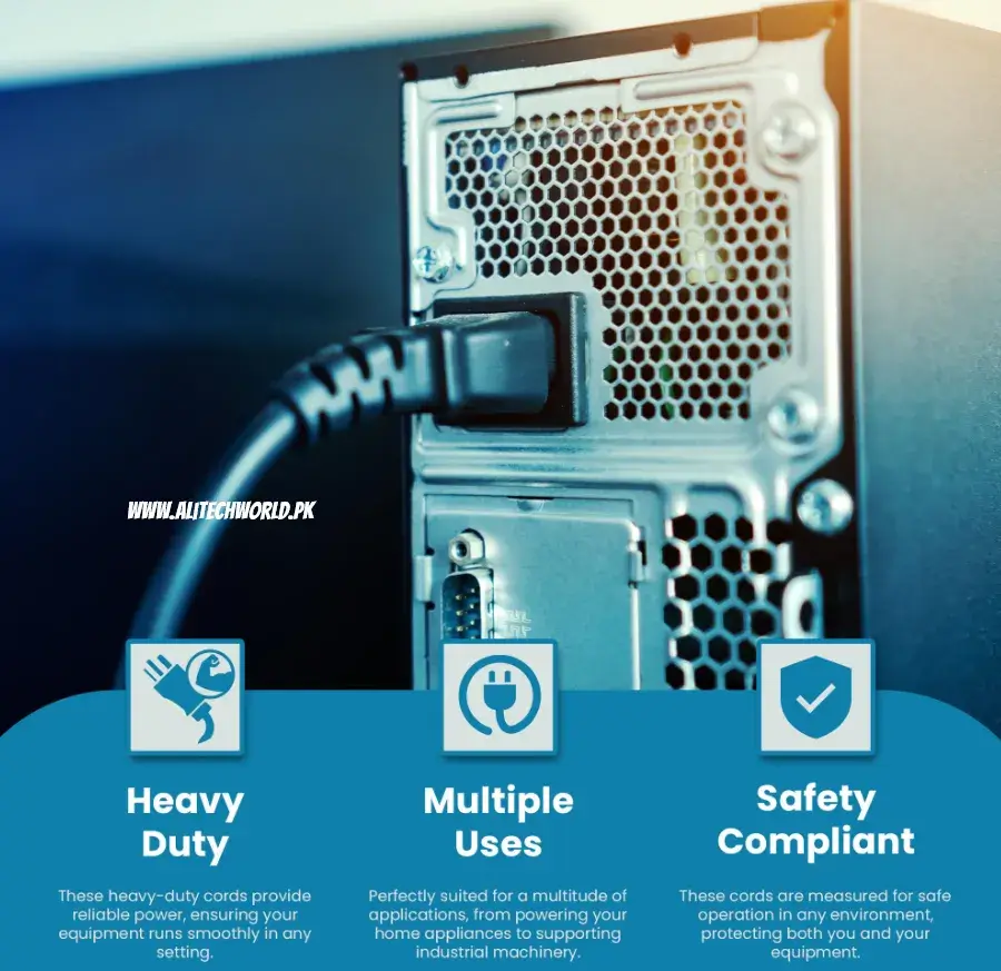 Universal Power Cable for PC, Monitor & Printer 4