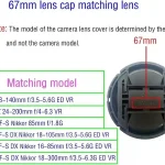 67mm Lens Cap for Nikon Camera Lenses 3