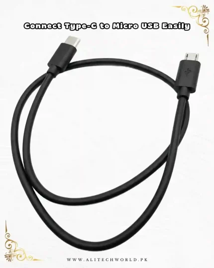 Type-C to Micro USB Cable Black