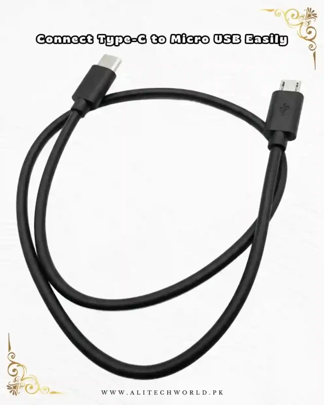 Type-C to Micro USB Cable Black