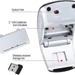 Foldable Wireless Mouse 2.4GHz USB Portable 6