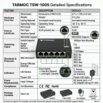 Tarmoc 5 Port Gigabit Network Switch 1000Mbps 5