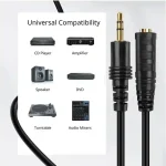 3.5mm AUX Extension Cable Male to Female Stereo Audio Cord 2