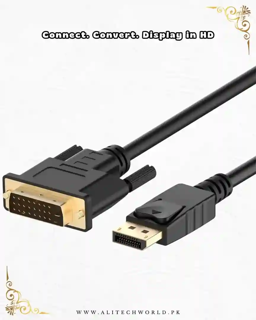 DP to DVI Cable 1080P Video Converter for PC