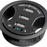 USB Hub 3 Port with Stereo Sound Card Adapter 2