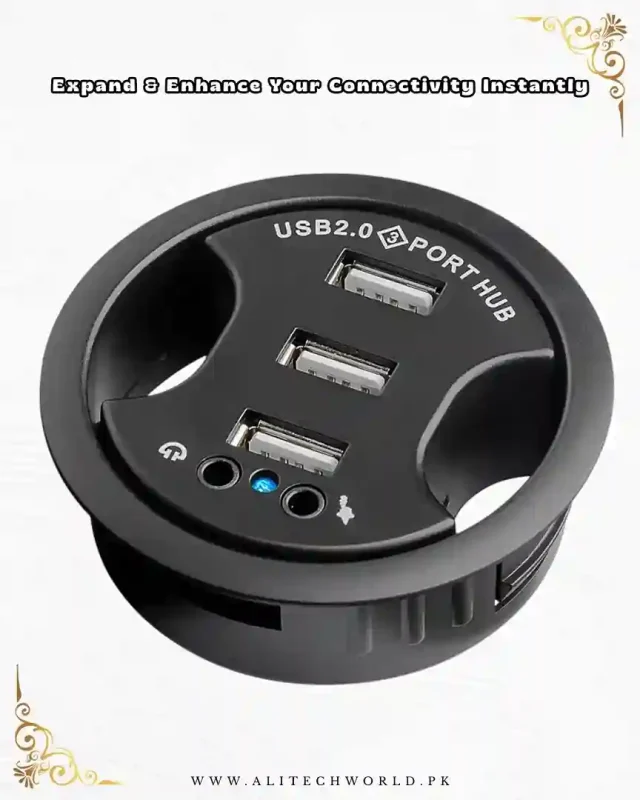 USB Hub 3 Port with Stereo Sound Card Adapter