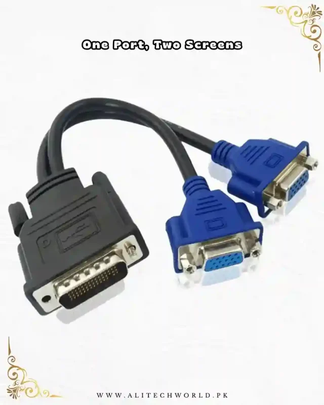 DMS-59 Pin to Dual VGA Female Y Splitter Adapter Cable