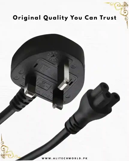Laptop Power Cable UK to C5 3 Pin